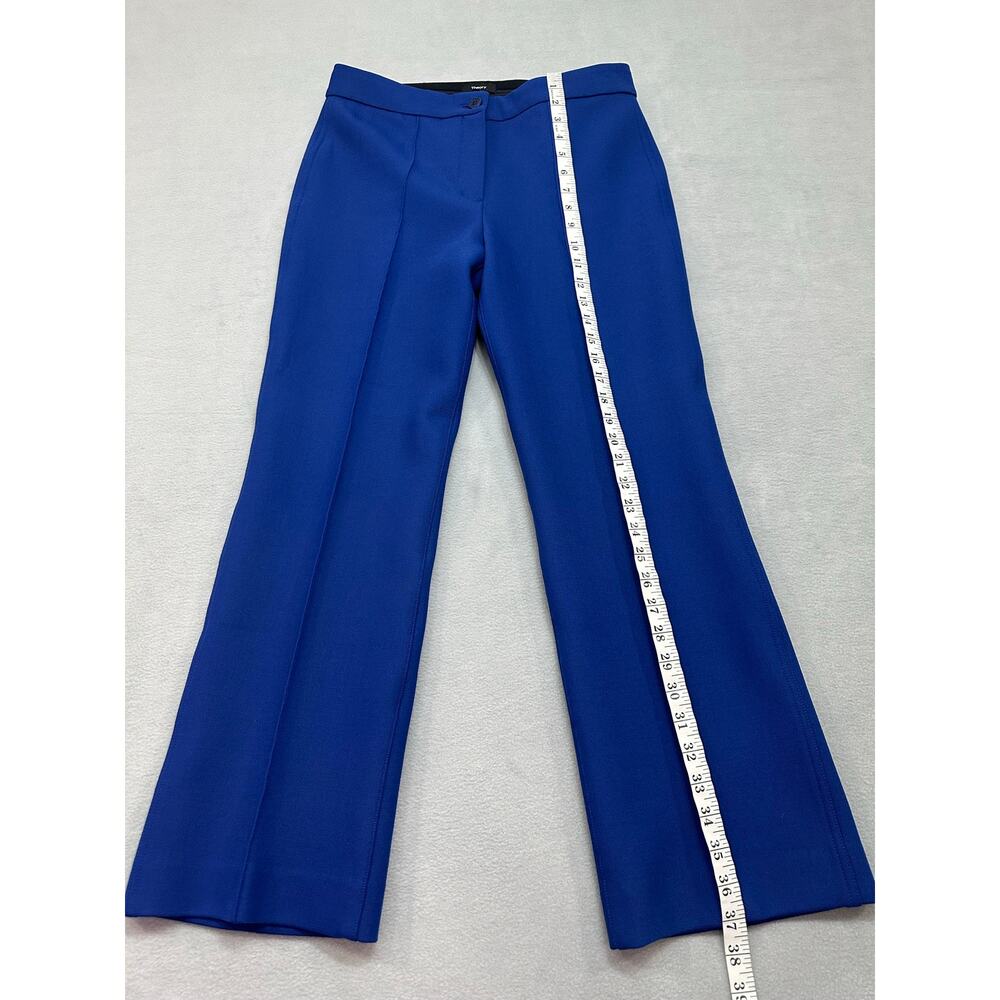 Theory Cardinal Trouser Canton Bistretch Royal Blue Pants Size 8 - Picture 7 of 11